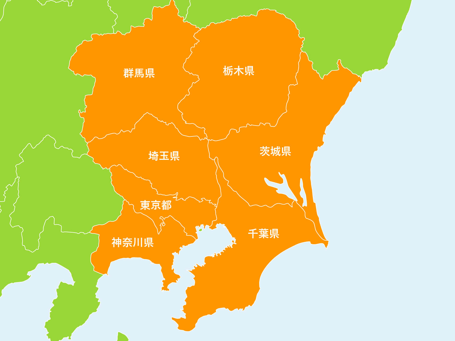 東京都、関東全域で施工対応が可能です。